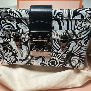 LOUIS VUITTON petite malle floral print crossbody
